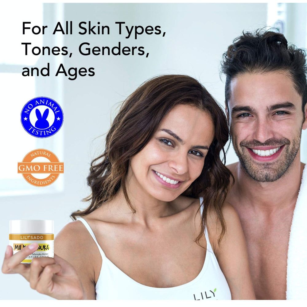 LILY SADO creamy texture closeup suggests a smooth, non-greasy feel.
