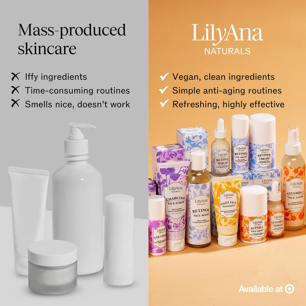 LilyAna Naturals Eye Cream on skin showing brightening under-eye result.