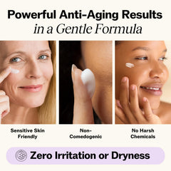 LilyAna Naturals Eye Cream being dabbed under-eye to reduce puffiness and even tone.
