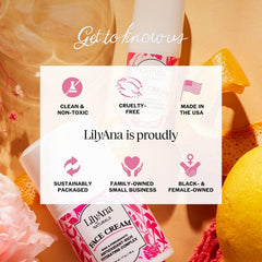 LilyAna Naturals USA-made vegan formula suitable for all skin types