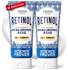 LilyAna Naturals Retinol Cream tube front for brightening and smoothing skin.
