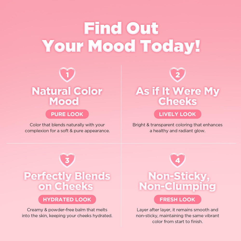 Lilybyred Luv Beam Cheek Balm smooth texture blends weightlessly on skin.
