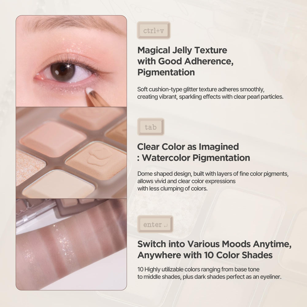 Matte shades from Lilybyred Mood Keyboard create precise crease definition.