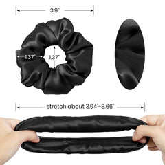 LilySilk Silk Hair Scrunchie in rosy pink for gentle color-contrast