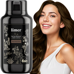 Limer Hair Dye Shampoo Deep Honey Brown bottle pump for easy at-home color