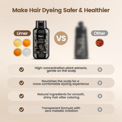 Dry hair being styled post-color for even distribution.