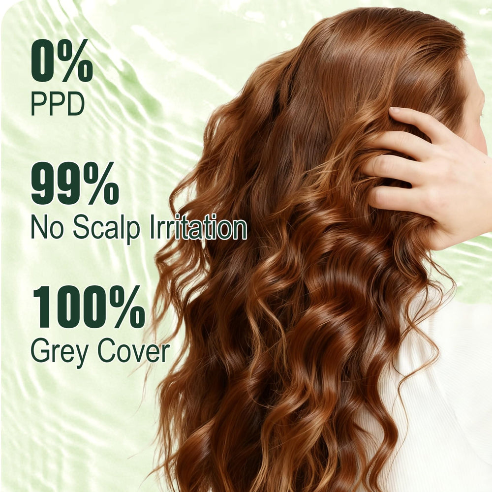 Limer hair dye shampoo being applied to dry hair for even coverage