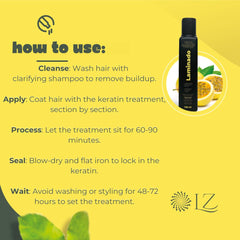 Lina Zapata LZ Laminado pollution protection emphasizes environmental hair shield.