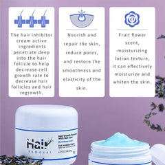 LINEDSON bikini area hair inhibitor cream applied after waxing for gentle maintenance