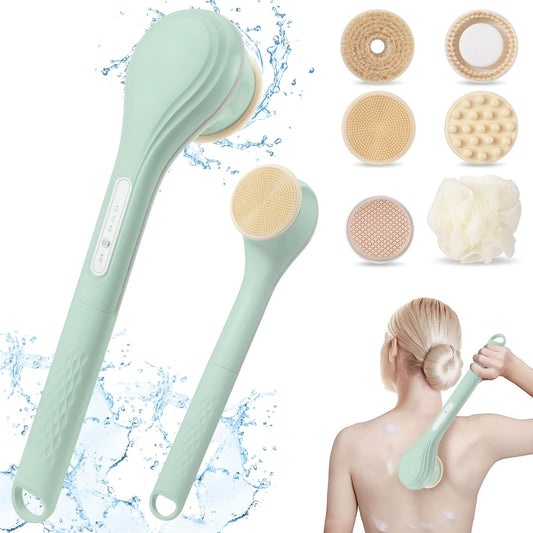 LINGSFIRE electric body bath brush provides thorough cleansing for smooth skin.