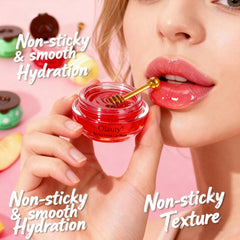 Lingyun Bee Lip Balm Honey Pot watermelon flavor helps refreshing lip care on the go.
