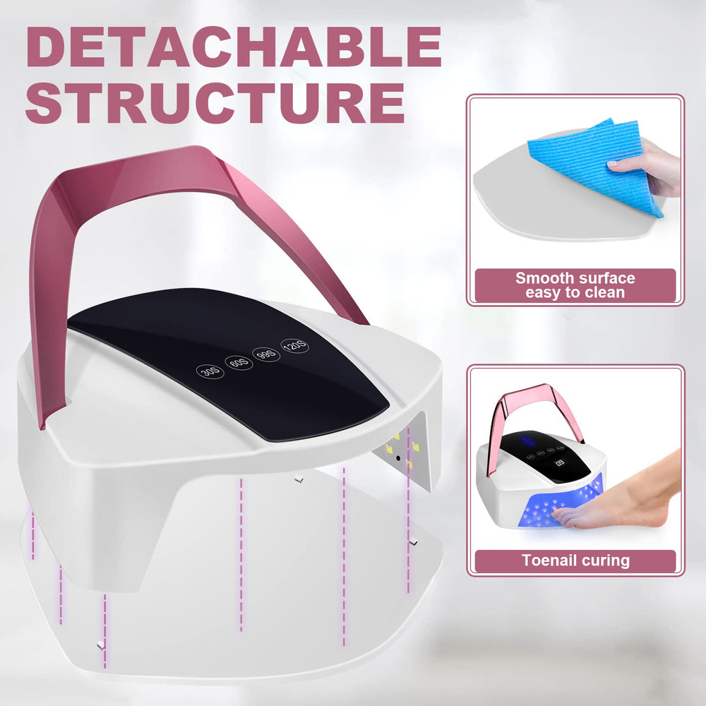 Linssy 96W cordless nail lamp with dual USB ports