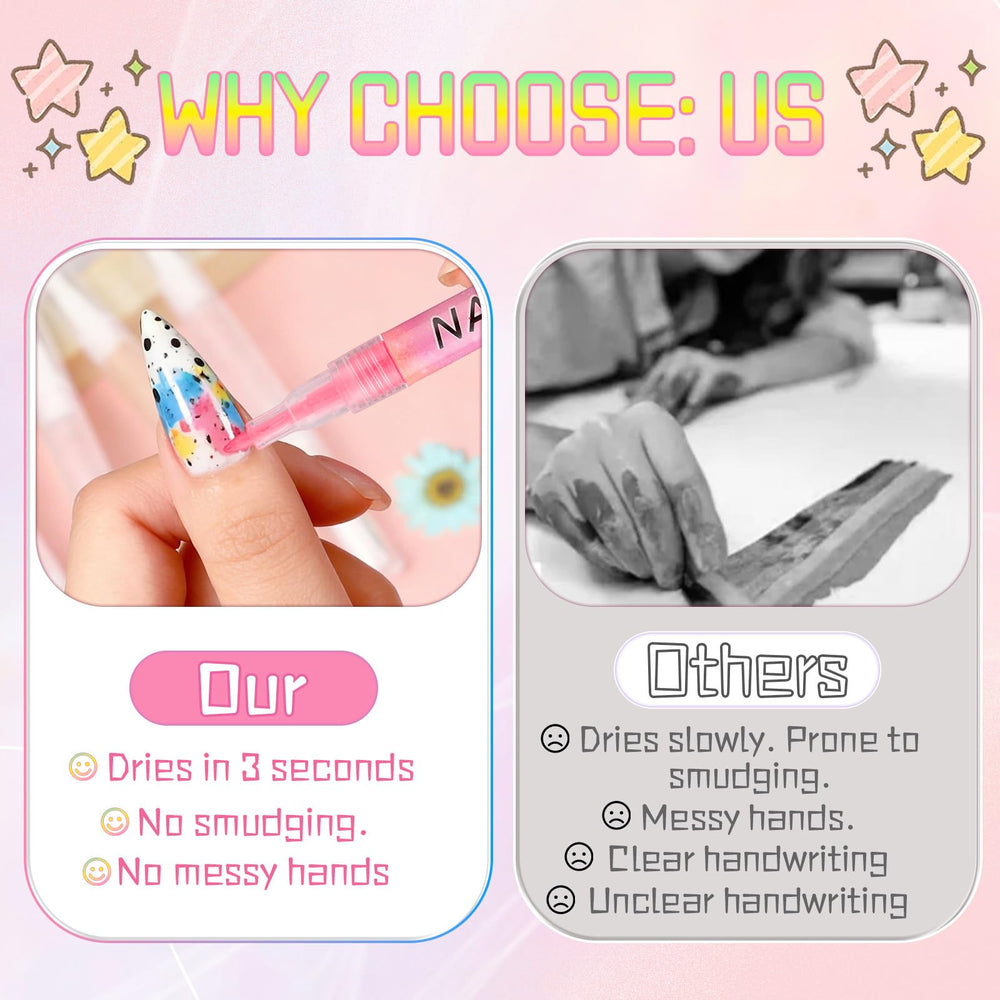 Linyuant quick-dry nail art pens for faster manicures.