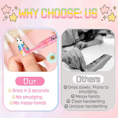 Linyuant quick-dry nail art pens for faster manicures.