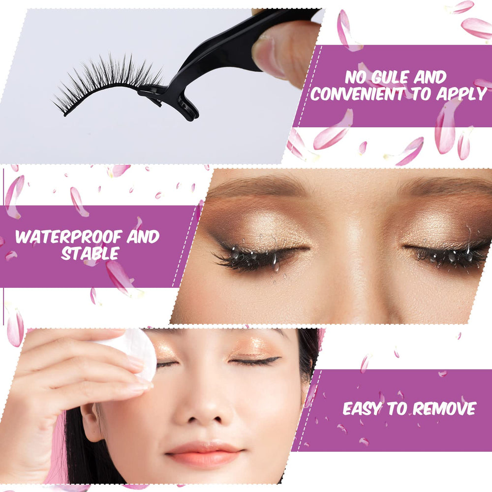 Close up of Linyuthia lashes with natural band