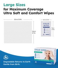 Linzercin Eyelid Cleansing Wipes used around the eye for family-friendly daily care.
