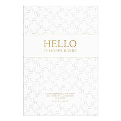 Lionel Richie Hello for Women perfume collection stand, ideal for presentation or gifting.