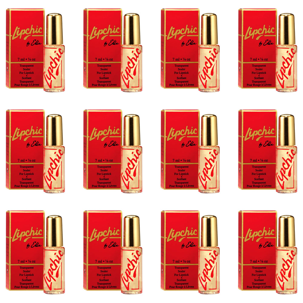 Lip Chic by Ella 12-pack box front showcases branding and packaging for easy recognition.