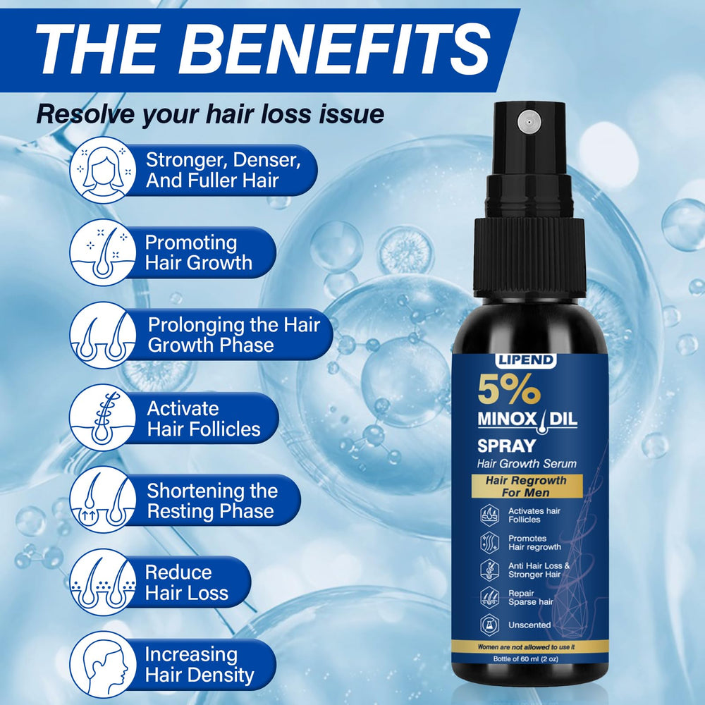 LIPEND Minoxidil hair-density closeup suggesting thicker appearance