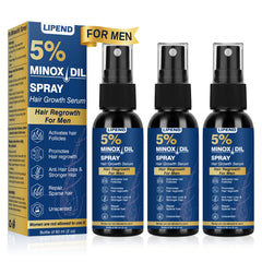 LIPEND Minoxidil spray bottle angled for targeted scalp application