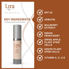 Lira Clinical BB Brite 30 packaging box with premium design details