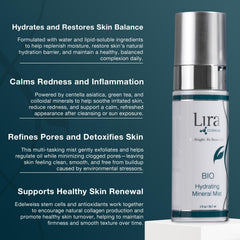 Lira Clinical BIO Hydrating Mineral Mist handy during travel for mid-day hydration.