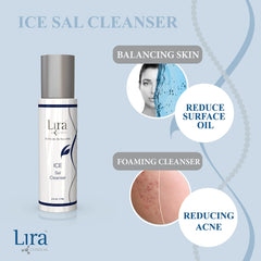 Lira Clinical ICE Sal Cleanser exfoliating action helps remove buildup while keeping skin balanced