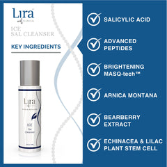 Lira Clinical ICE Sal Cleanser travel size offers a cooling daily cleanse on the go