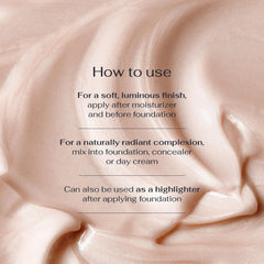 Lise Watier Illuminating Primer mixed with foundation for radiant finish
