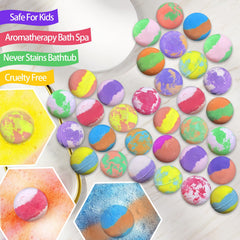 Lisotera bath bombs are safe for delicate skin and easy rinse.