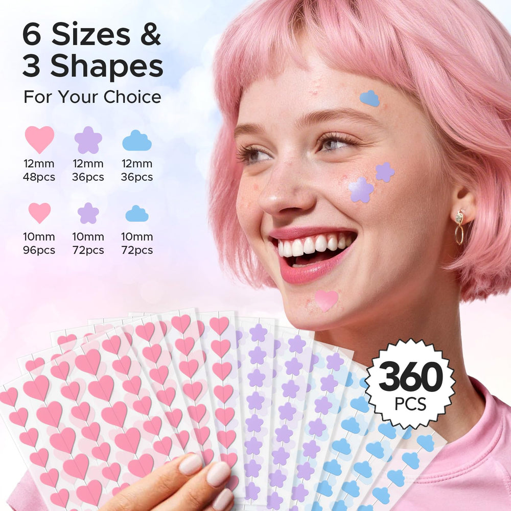 LitBear 12mm pink heart patch for precise coverage