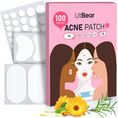 LitBear 8mm patch applied to a small blemish for precise spot care.