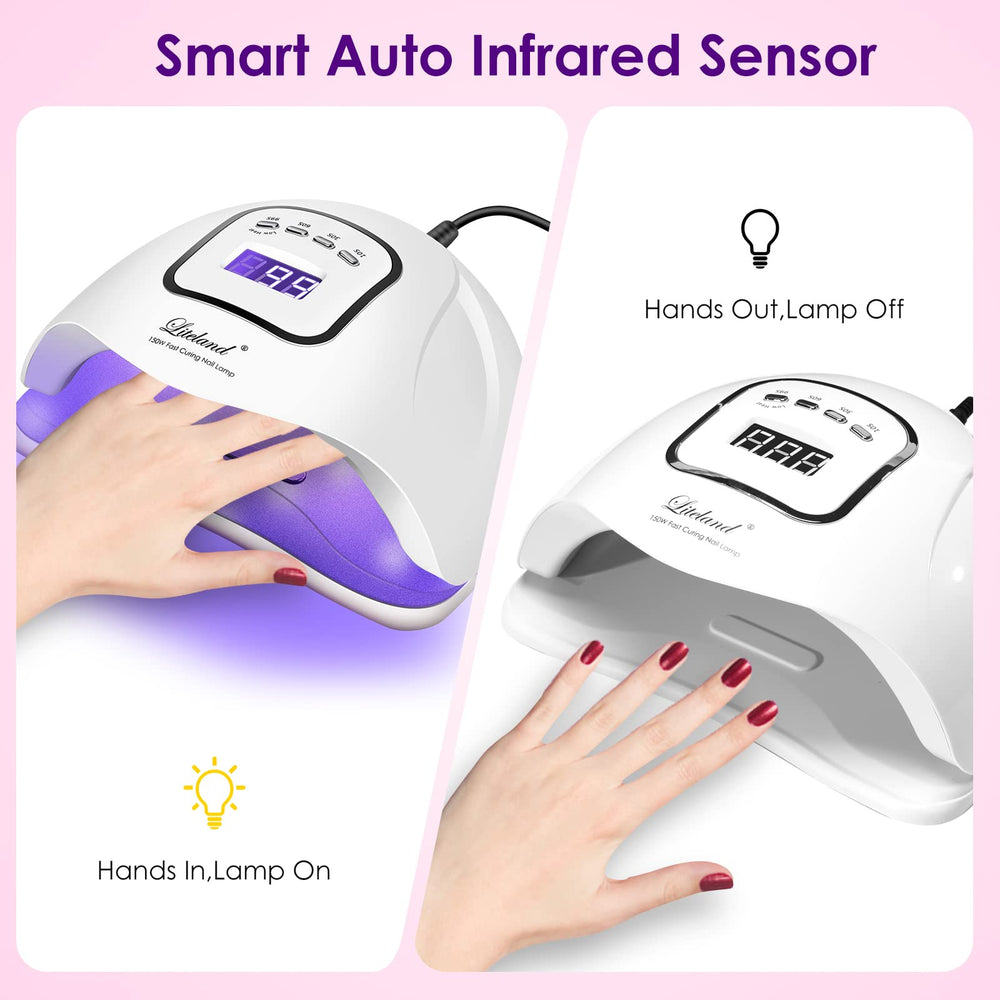 Liteland UV Nail Lamp detachable base designed for toe nail curing