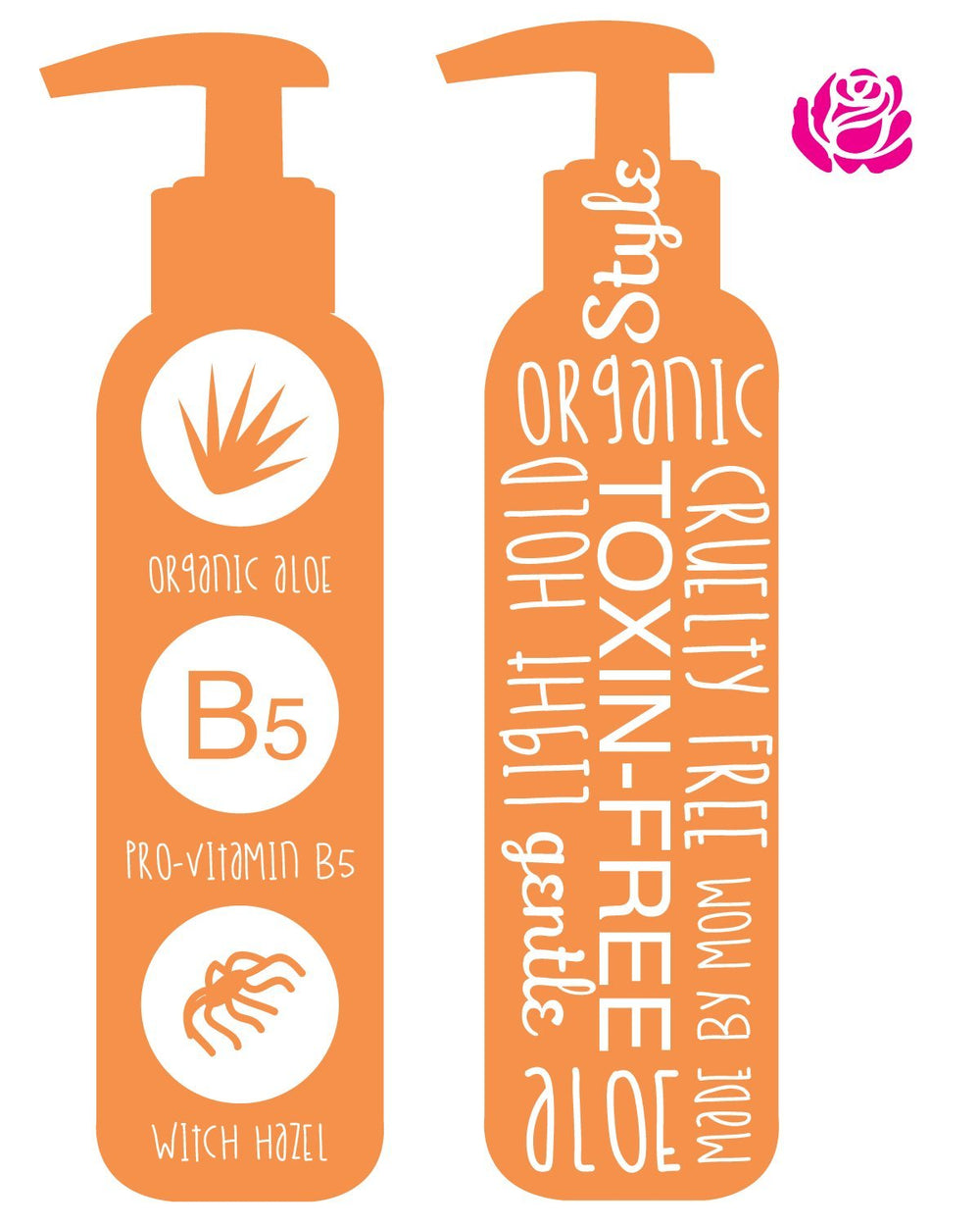 Little Roseberry gel being applied to a child's hair for easy styling.