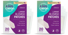 LivaClean large hydrocolloid patch on the nose absorbs oils overnight.