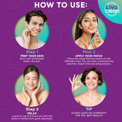 LivaClean large patch covers pore spots for quick, discreet coverage.