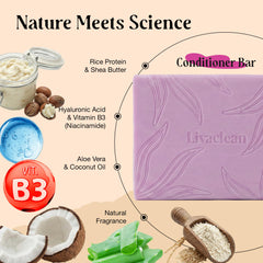 LivaClean no sulfates or parabens label highlighting clean formula.