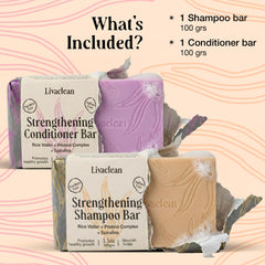 LivaClean solid conditioner bar close-up, providing hydration for soft, manageable hair.