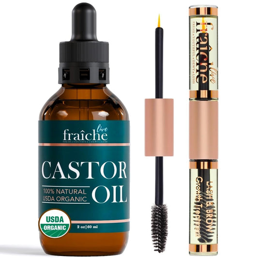 Live Fraiche lash serum bottle pour nourishes lashes and brows.