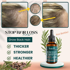 Live Fraiche Rosemary Castor Oil dropper for precise scalp application