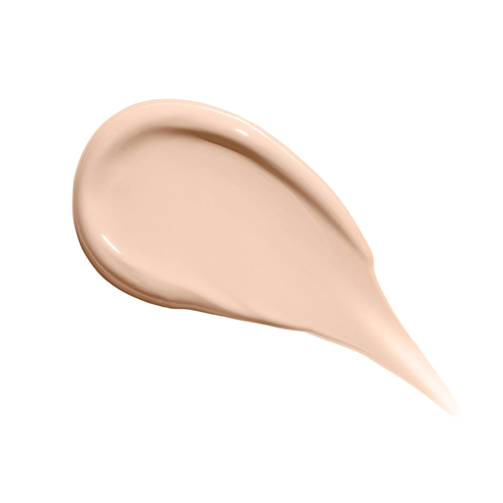 Shade 19 swatch on skin tone to show medium-to-full coverage fit