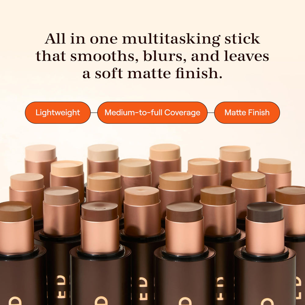 Live Tinted HUESTICK packaging box highlights portability for on-the-go use