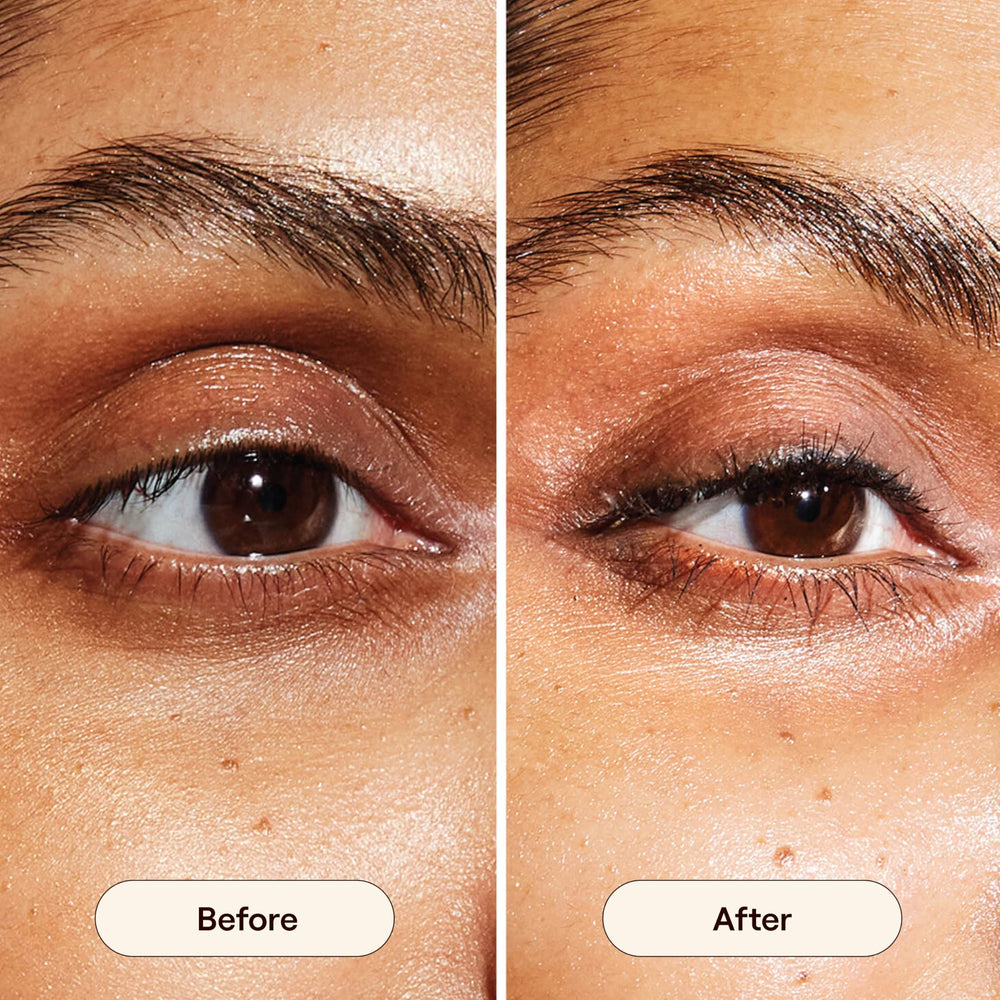 Live Tinted Superhue Eye Cream texture close-up reveals rich hydration for makeup prep.