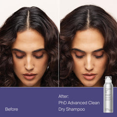 Living Proof Advanced Clean Dry Shampoo travel-size for on-the-go refresh without weighing hair.