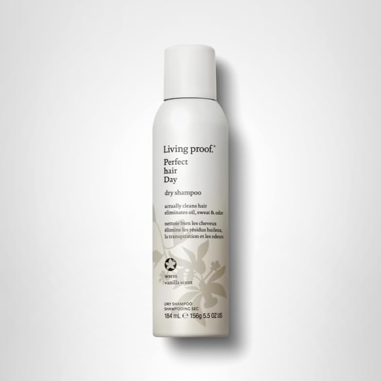 Living Proof Limited-edition vanilla label on Perfect Hair Day packaging.