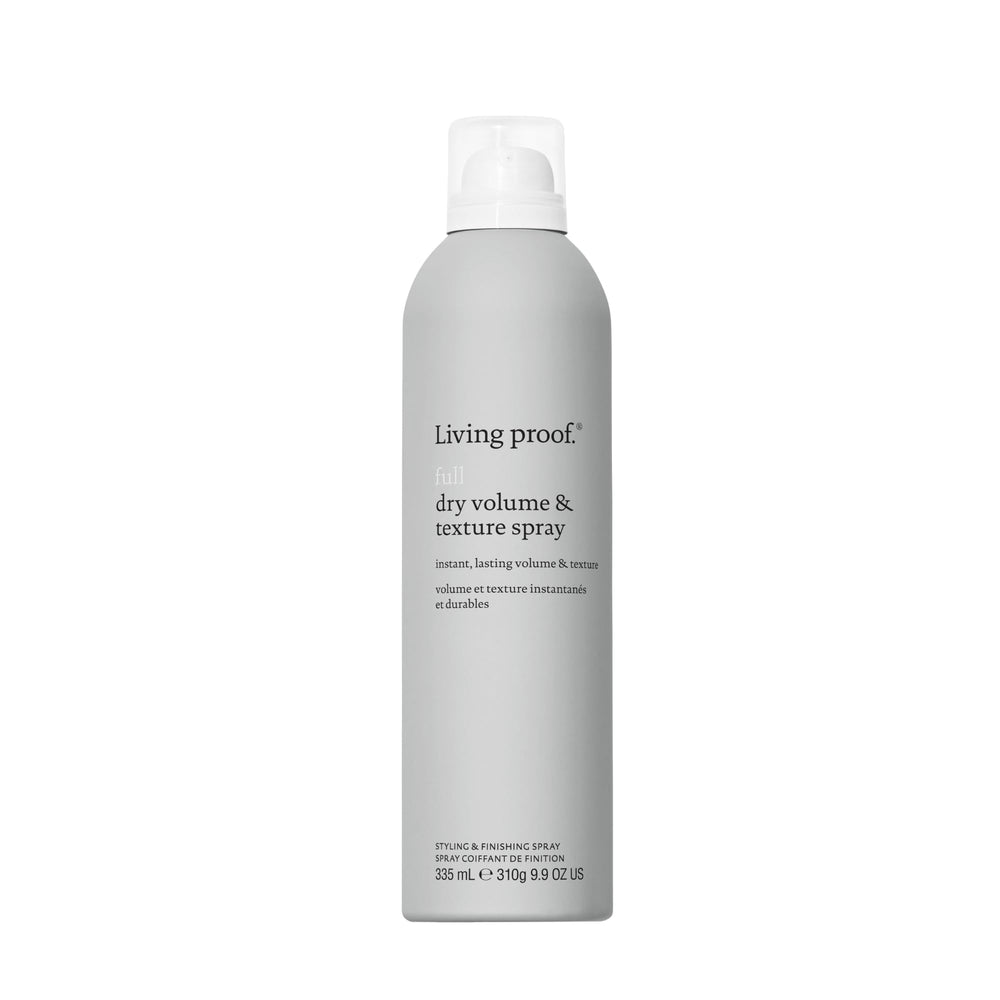 Living Proof Full Dry Volume & Texture Spray bottle front showing instant volume