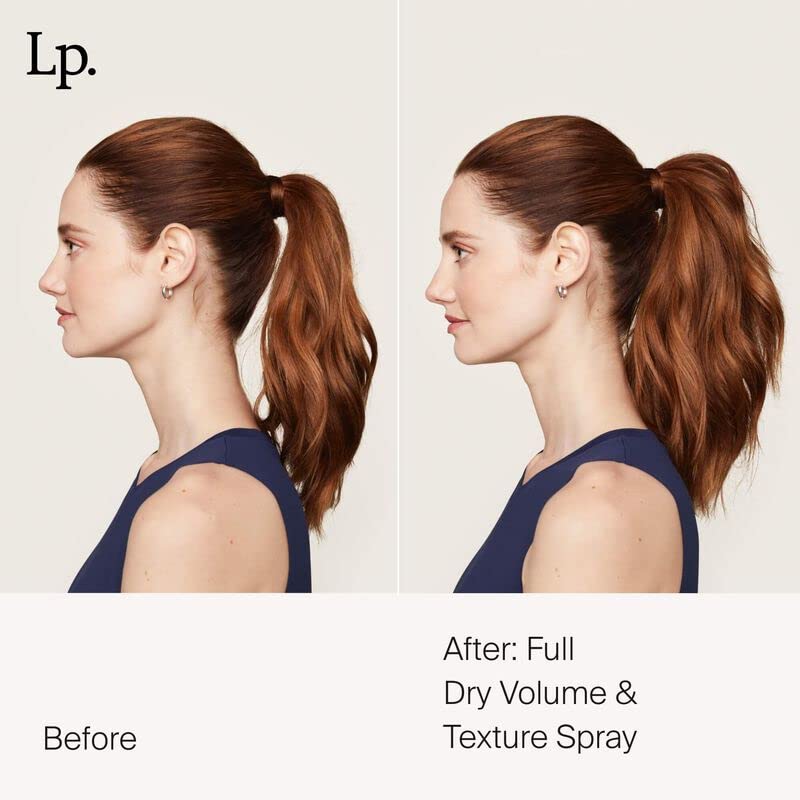 Living Proof Full Dry Volume & Texture Spray mist in action for revivable texture