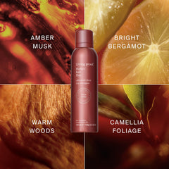Foam application shot showing Living Proof dry shampoo in use