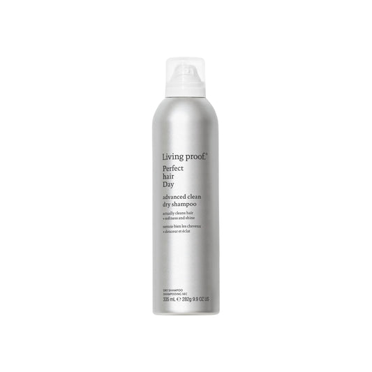 Living Proof phd dry shampoo bottle ready for oil absorption and quick refresh.