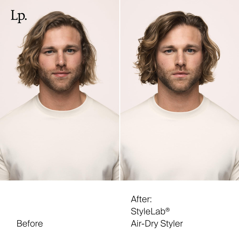 Living proof Style Lab Air-Dry Styler applying to hair for enhanced texture and frizz control